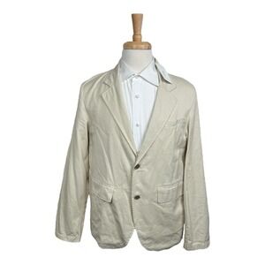 Buck Mason Beige Tan Unstructured Cotton Womens Blazer Size XL NWT 228$